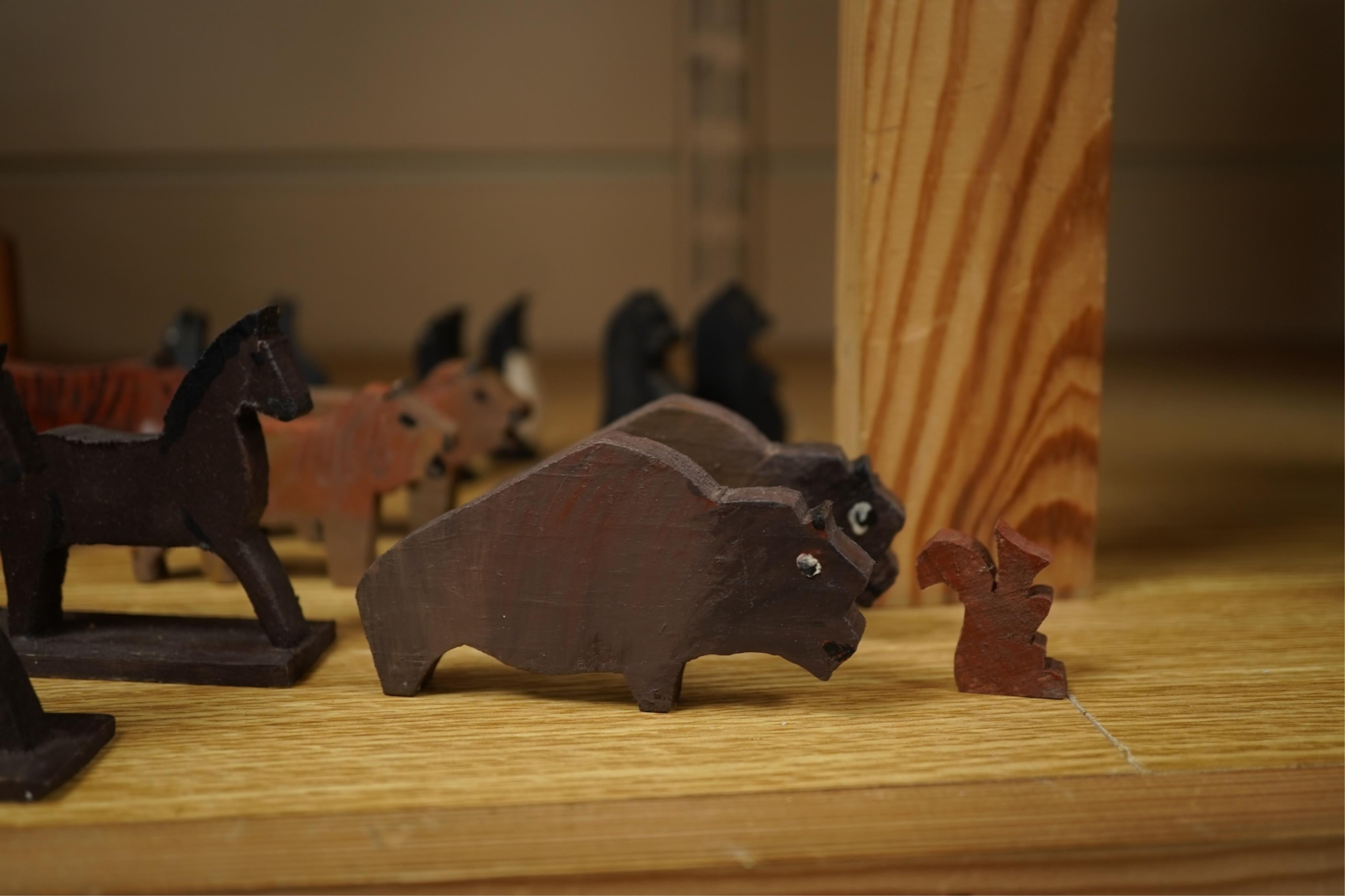 A 20th century Noah’s Ark, and animals, 43cm wide